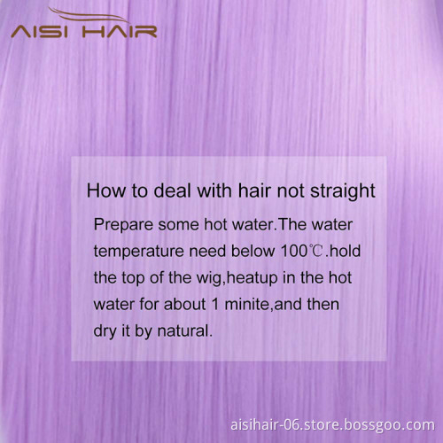 Aisi Hair Wholesale Vendor Cheap Cosplay Party Middle Part Purple Long Silky Straight Wig For Black Women Synthetic Hair Wigs